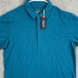 Grayers Shirt Polo Mens Large Blue Short‎ Sleeve Rugby Casual 100% Cotton NEW